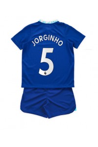 Chelsea Jorginho #5 Babyklær Hjemme Fotballdrakt til barn 2022-23 Korte ermer (+ Korte bukser)